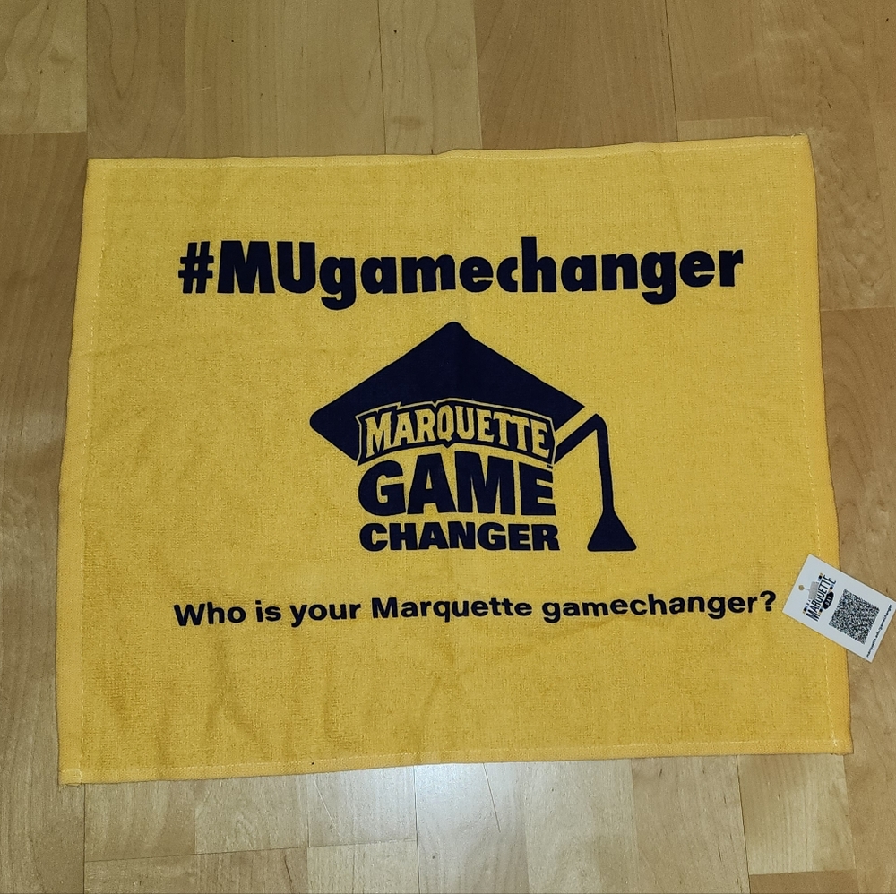 Marquette "#MUgamechanger" rally towel Basketball National Marquette Day